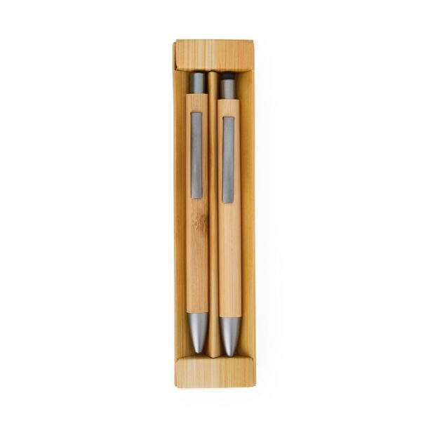 Kit Ecológico Caneta e Lapiseira Bambu - 08251 - Image 4