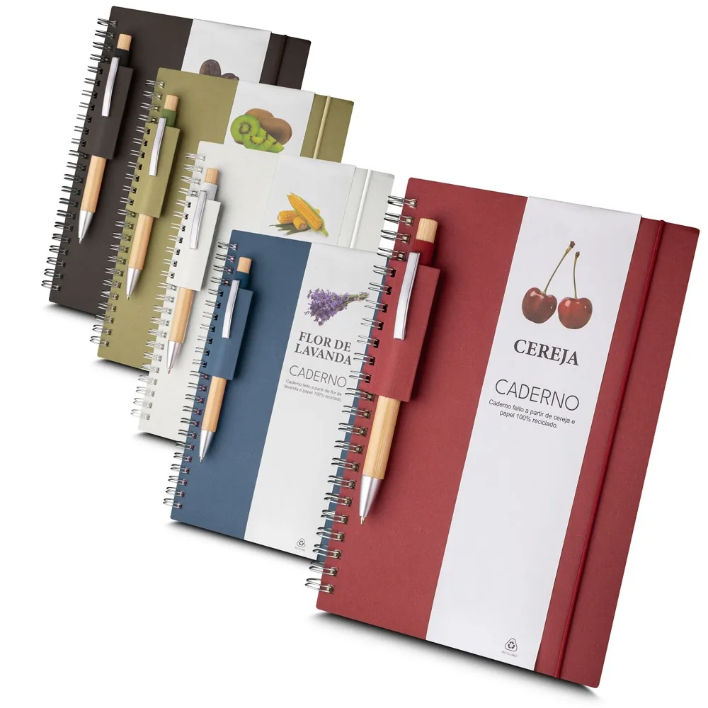 Caderno A5 Papel Reciclado personalizado - 15077