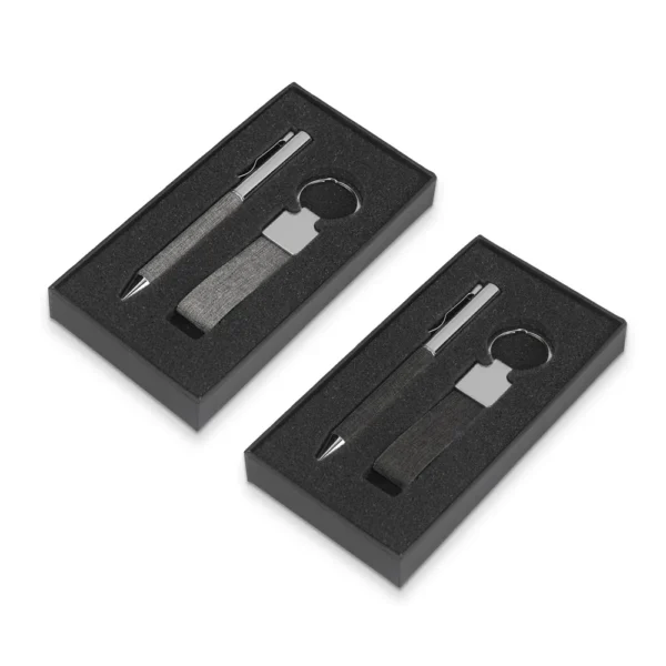 Kit Caneta e Chaveiro rPET personalizado - 15168