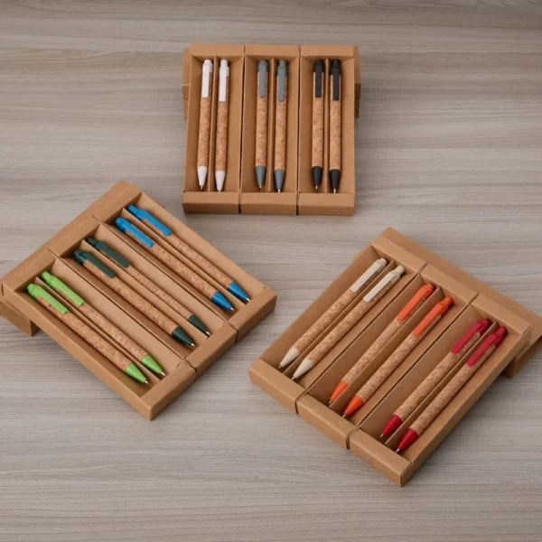 Kit Ecológico Caneta e Lapiseira Cortiça personalizado - 06083