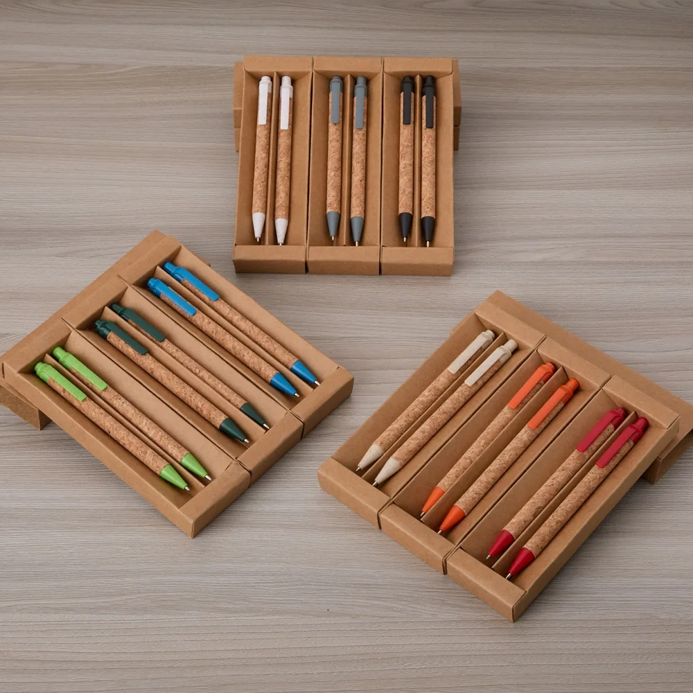 Kit Ecológico Caneta e Lapiseira Cortiça personalizado - 06083